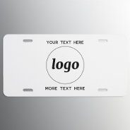 Simple Logo With Text Business License Plate at Zazzle