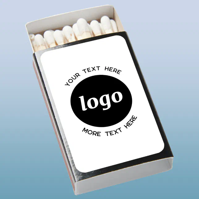 Simple Logo With Text Business Matchboxes Zazzle