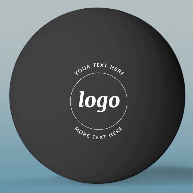 Simple Logo With Text Business Ping Pong Ball (Simple logo with custom text business branding promotional ping pong ball)
