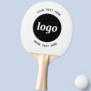 Simple Logo With Text Business Ping Pong Paddle