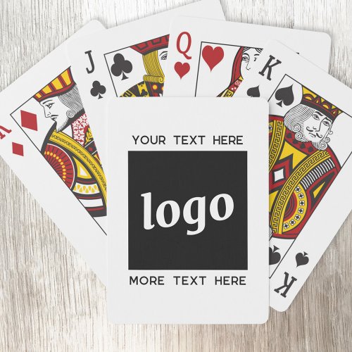 Simple Logo With Text Business Playing Cards