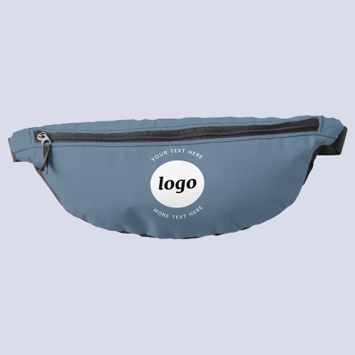 Simple Logo With Text Business Promotional Blue Fanny Pack