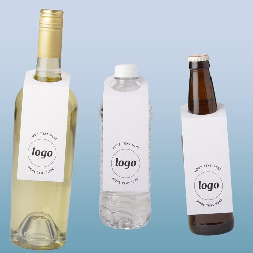 Simple Logo with Text Business Promotional Bottle Hanger Tag