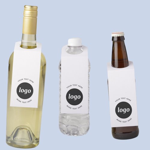 Simple Logo with Text Business Promotional Bottle Hanger Tag