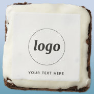 Simple Logo With Text Business Promotional Brownie at Zazzle