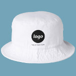 Simple Logo With Text Business Promotional Bucket Hat<br><div class="desc">Add your own logo and choice of text to this design. Remove the top or lower text if you prefer. Minimalist and professional. Great for staff and employee uniform branding, or as a promotional product to sell or give away for your clients and customers. Perfect for a trade show or...</div>