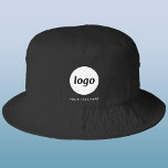 Simple Logo With Text Business Promotional Bucket Hat<br><div class="desc">Add your own logo and choice of text to this design. Remove the top or lower text if you prefer. Minimalist and professional. Great for staff and employee uniform branding, or as a promotional product to sell or give away for your clients and customers. Perfect for a trade show or...</div>