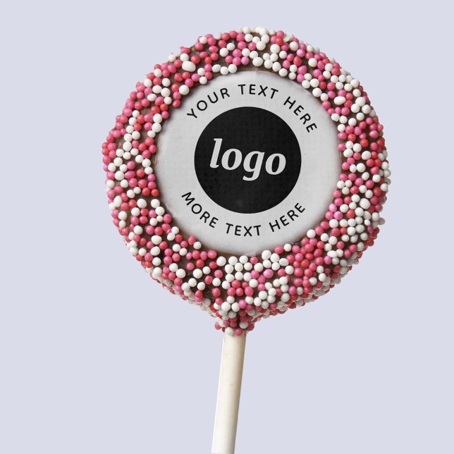 Simple Logo With Text Business Promotional Chocolate Covered Oreo Pop (Simple logo with text business promotional Chocolate covered Oreo pops for events and  trade shows)
