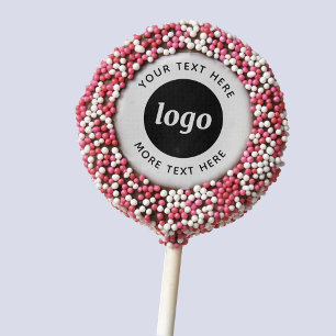 Simple Logo With Text Business Promotional Chocolate Covered Oreo Pop