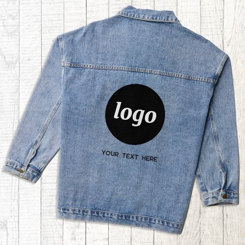 Simple Logo with Text Business Promotional Denim Jacket