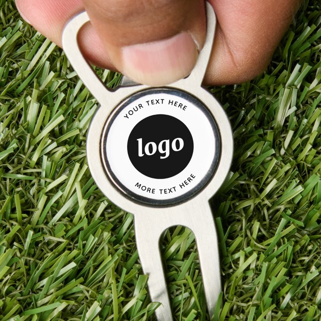 Simple Logo With Text Business Promotional Divot Tool (Logo and custom text business promotional golf divot tool)