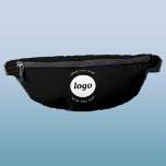 Simple Logo With Text Business Promotional Fanny Pack<br><div class="desc">Add your own logo and choice of text to this design.  Remove the top or lower text if you prefer.  Minimalist and professional to enhance your brand. Logo will clip to a circle shape.  Other versions are available.</div>