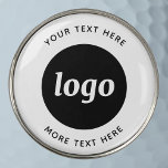 Simple Logo With Text Business Promotional Golf Ball Marker<br><div class="desc">Add your own logo and choice of text to this design.  Remove the top or lower text if you prefer.  Minimalist and professional.  Great as a promotional product for your clients and customers.</div>