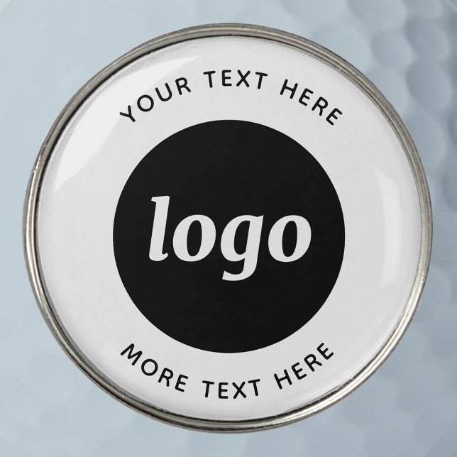 Simple Logo With Text Business Promotional Golf Ball Marker (Logo and custom text business promotional golf ball marker)