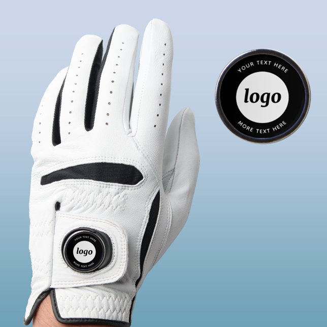 Simple Logo With Text Business Promotional Golf Glove (Simple logo with custom text promotional business golf glove with marker)