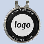Simple Logo With Text Business Promotional Golf Hat Clip<br><div class="desc">Add your own logo and choice of text to this design.  Remove the top or lower text if you prefer.  Minimalist and professional.  Great as a promotional product for your clients and customers.</div>