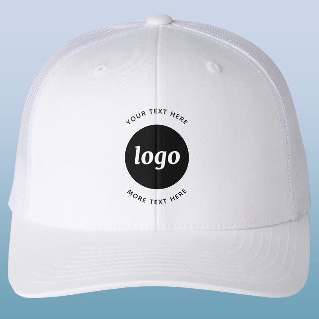 Simple Logo With Text Business Promotional Hat (Simple logo with custom text business branding promotional hat )
