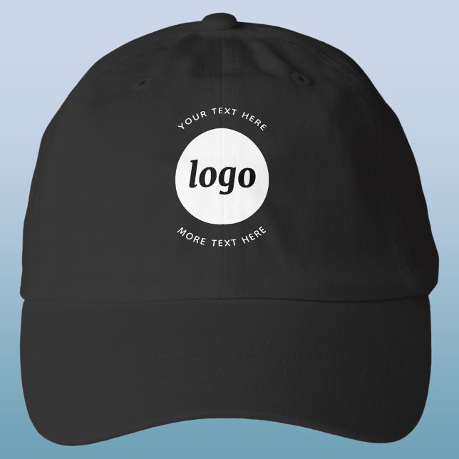 Simple Logo With Text Business Promotional Hat (Simple logo with custom text business branding promotional hat )