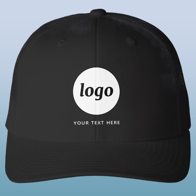 Simple Logo With Text Business Promotional Hat (Simple logo with custom text business branding promotional hat )