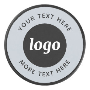 Simple Logo With Text Business Promotional Hockey Puck