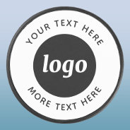 Simple Logo With Text Business Promotional Hockey Puck at Zazzle