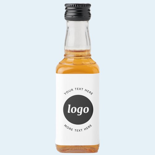 Simple Logo With Text Business Promotional Liquor Bottle Label