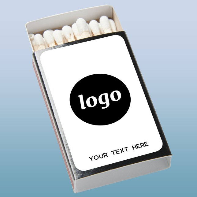 Simple Logo With Text Business Promotional Matchboxes (Logo custom text business promotional matchboxes)