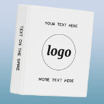 Simple Logo With Text Business Promotional Mini Binder<br><div class="desc">Add your own logo and choice of text to this design,  and change the background color in the Design Tool.  Remove any of the text if you prefer by leaving blank.  Minimalist and professional to reflect your brand.</div>