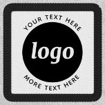 Simple Logo With Text Business Promotional Patch<br><div class="desc">Add your own logo and choice of text to this design.  Remove the top or lower text if you prefer.  Minimalist and professional.  Great for employee and staff uniforms,  branded apparel,  or as a promotional product for your clients and customers. Ideal as a trade show or corporate event giveaway.</div>