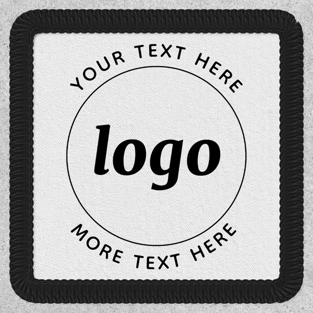 Simple Logo With Text Business Promotional Patch (Simple logo with custom text business branding promotional patch)