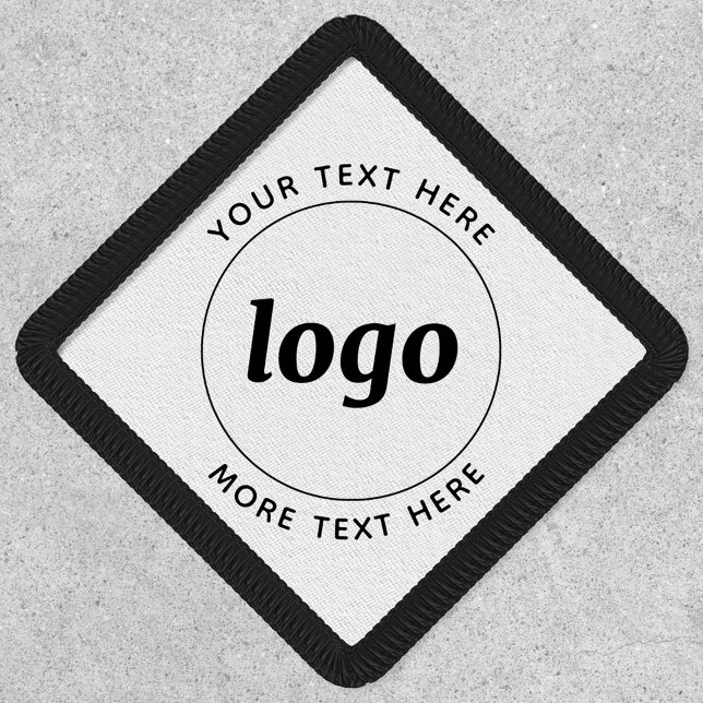 Simple Logo With Text Business Promotional Patch (Simple logo with custom text business branding promotional patch)