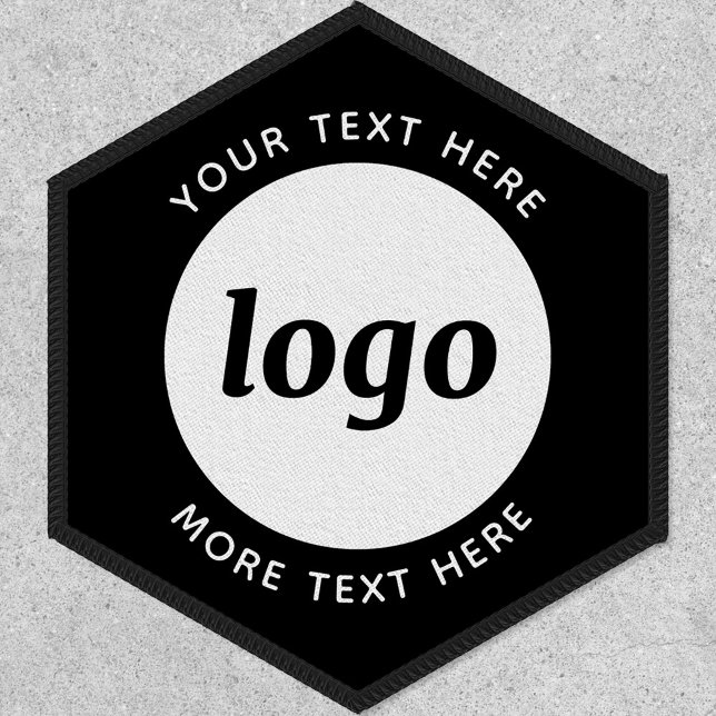 Simple Logo With Text Business Promotional Patch (Simple logo with custom text business branding promotional patch)