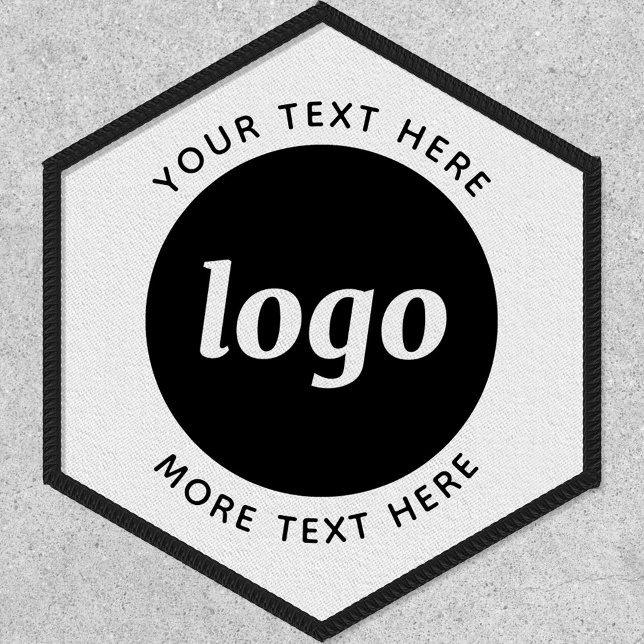 Simple Logo With Text Business Promotional Patch (Simple logo with custom text business branding promotional patch)