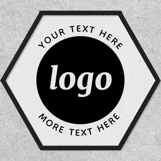 Simple Logo With Text Business Promotional Patch (Simple logo with custom text business branding promotional patch)
