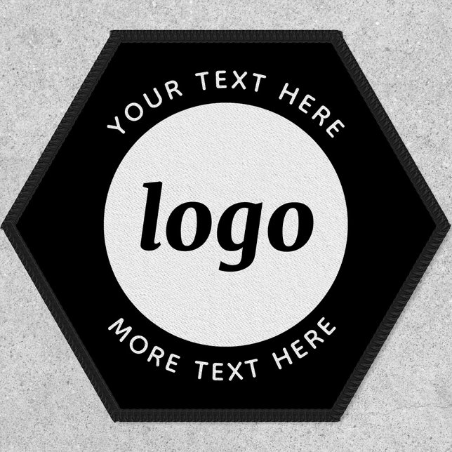 Simple Logo With Text Business Promotional Patch (Simple logo with custom text business branding promotional patch)