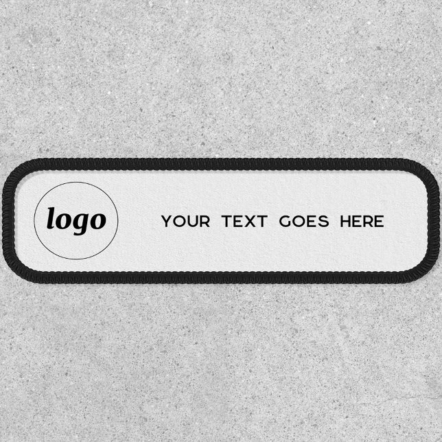 Simple Logo With Text Business Promotional Patch (Simple logo with custom text business branding promotional patch)