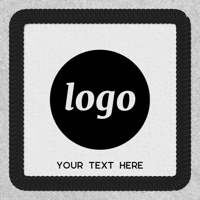 Simple Logo With Text Business Promotional Patch (Simple logo with custom text business branding promotional patch)
