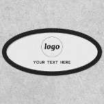 Simple Logo With Text Business Promotional Patch<br><div class="desc">Add your own logo and choice of text to this design.  Minimalist and professional.  Great for employee and staff uniforms,  branded apparel,  or as a promotional product for your clients and customers. Ideal as a trade show or corporate event giveaway.</div>