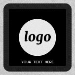 Simple Logo With Text Business Promotional Patch<br><div class="desc">Add your own logo and choice of text to this design.  Minimalist and professional.  Great for employee and staff uniforms,  branded apparel,  or as a promotional product for your clients and customers. Ideal as a trade show or corporate event giveaway.</div>