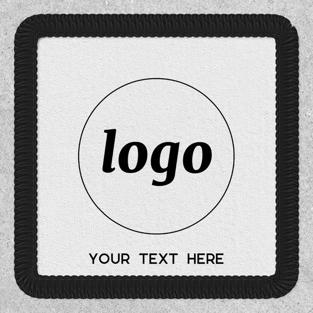 Simple Logo With Text Business Promotional Patch (Simple logo with custom text business branding promotional patch)
