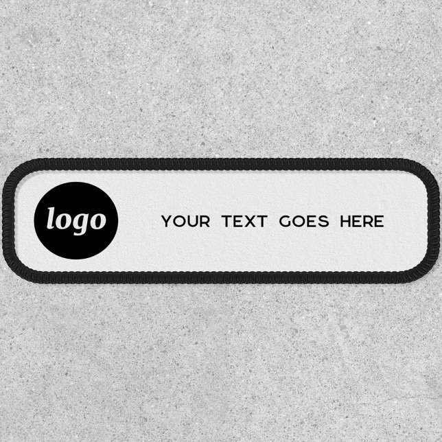 Simple Logo With Text Business Promotional Patch (Simple logo with custom text business branding promotional patch)