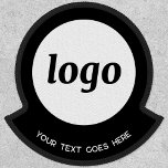 Simple Logo With Text Business Promotional Patch<br><div class="desc">Add your own logo and choice of text to this design.  Minimalist and professional.  Great for employee and staff uniforms,  branded apparel,  or as a promotional product for your clients and customers. Ideal as a trade show or corporate event giveaway.</div>