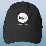 Simple Logo With Text Business Promotional Performance Cap<br><div class="desc">Add your own logo and choice of text to this design. Remove the top or lower text if you prefer. Minimalist and professional. Great for staff and employee uniform branding, or as a promotional product to sell or give away for your clients and customers. Perfect for a trade show or...</div>