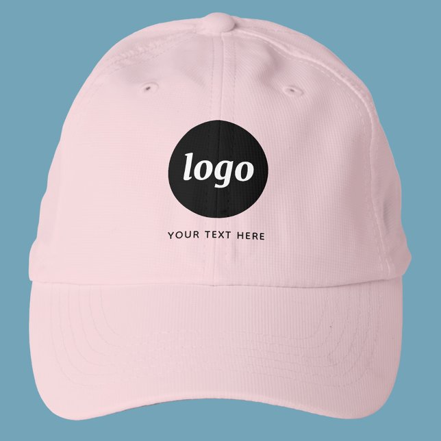 Simple Logo With Text Business Promotional Performance Cap (Simple logo with custom text business branding promotional hat )