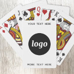 Simple Logo With Text Business Promotional Poker Cards<br><div class="desc">Add your own logo and choice of text to this design.  Remove the top or lower text if you prefer.  Minimalist and professional.  Great as a promotional product for your clients and customers.</div>