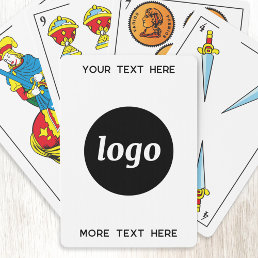 Simple Logo With Text Business Promotional Spanish Playing Cards