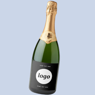 Simple Logo With Text Business Promotional Sparkling Wine Label