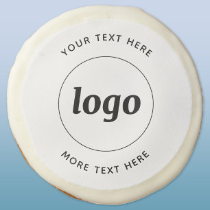 Simple Logo With Text Business Promotional Sugar Cookie