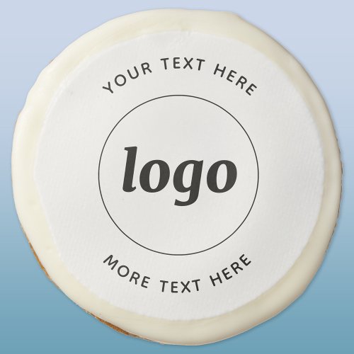 Simple Logo With Text Business Promotional Sugar Cookie
