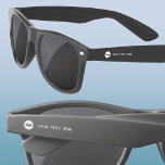 Simple Logo With Text Business Promotional Sunglasses<br><div class="desc">Add your own logo and choice of text to this design.  Minimalist and professional.  Great for employee branding,  or as a promotional product for your clients and customers.</div>